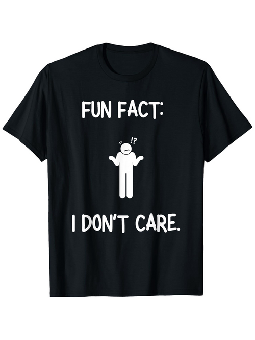 Men's Graphic T-Shirt Fun Fact Question Mark Cartoon With Sarcastic Slogan Character