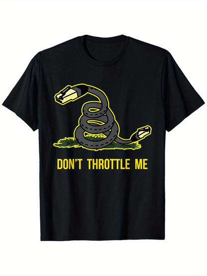 Men's Graphic T-Shirt Dont Throttle Me Curled Ethernet Cable Shaped Like Snake