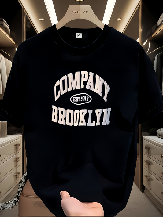 Men's Graphic T-Shirt Company Established 2007 Brooklyn Vintage Typography Tee