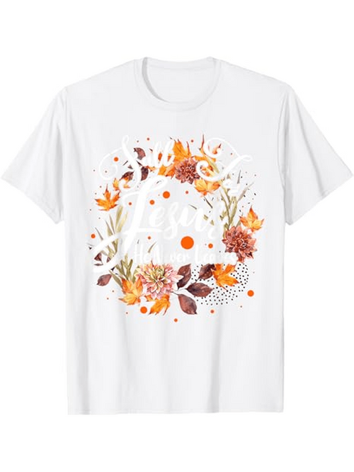 Men's Graphic T-Shirt Autumn Leaves And Wildflowers In A Circular Botanical Pattern T Shirt