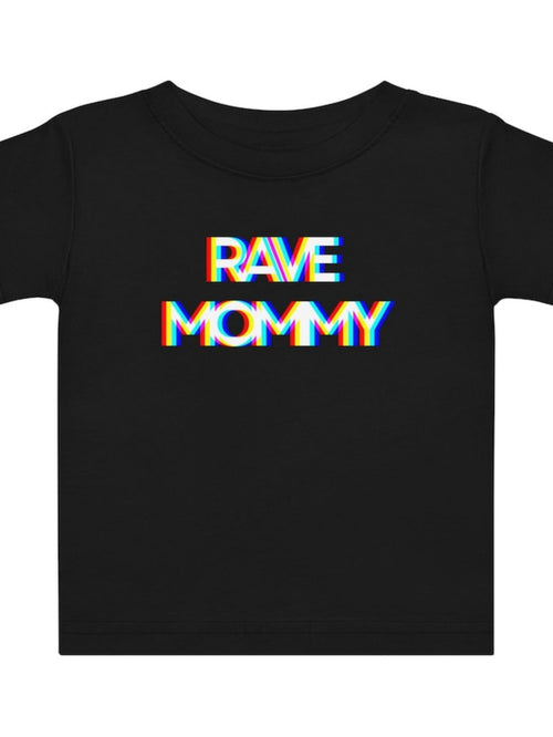 Men's Graphic T-Shirt Rave Mommy Bold Neon Letters Over Soft Cotton Shirt