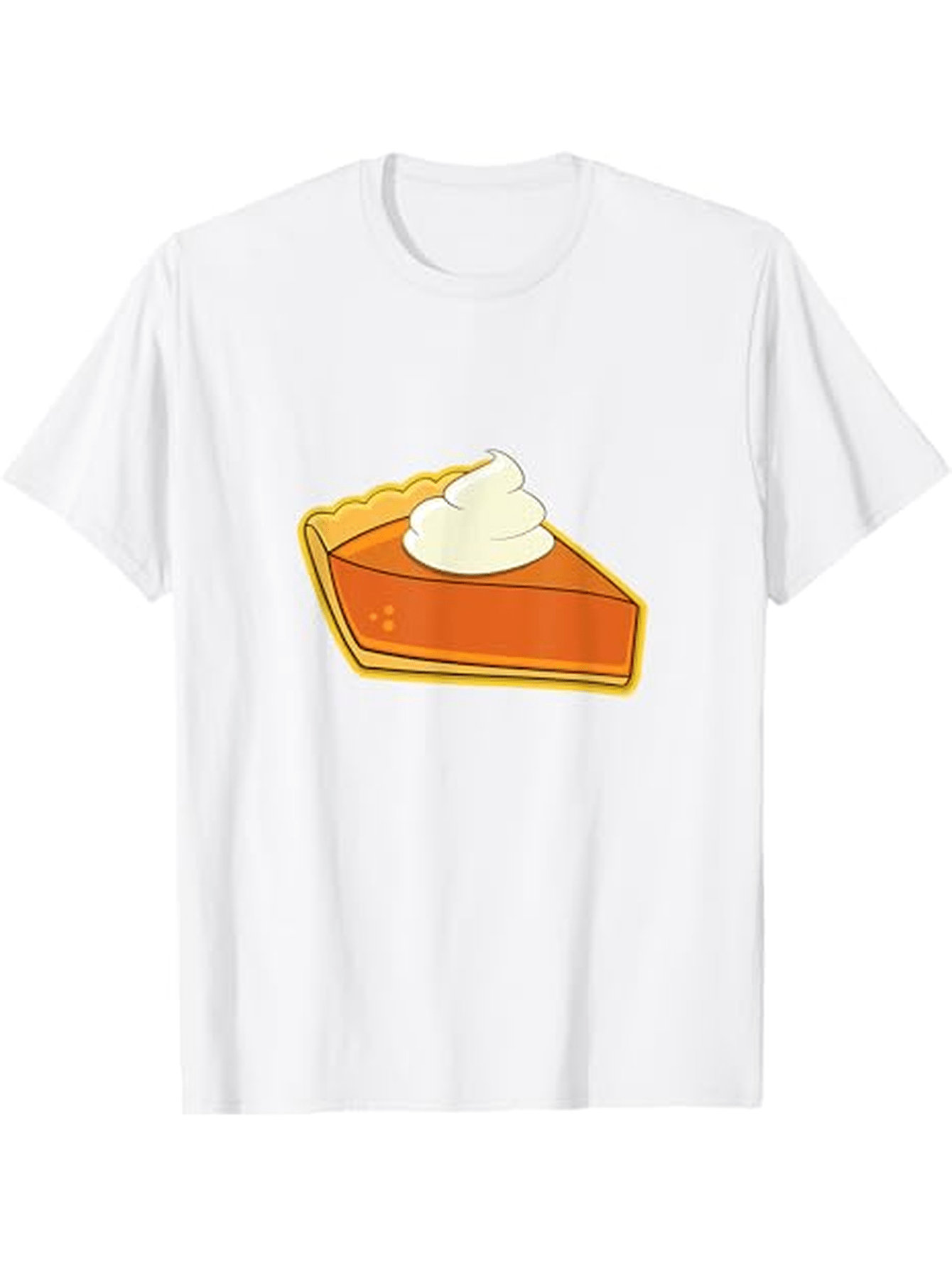 Men's Graphic T-Shirt Creamy Pumpkin Pie Slice With Fluffy Topping Illustration Pie