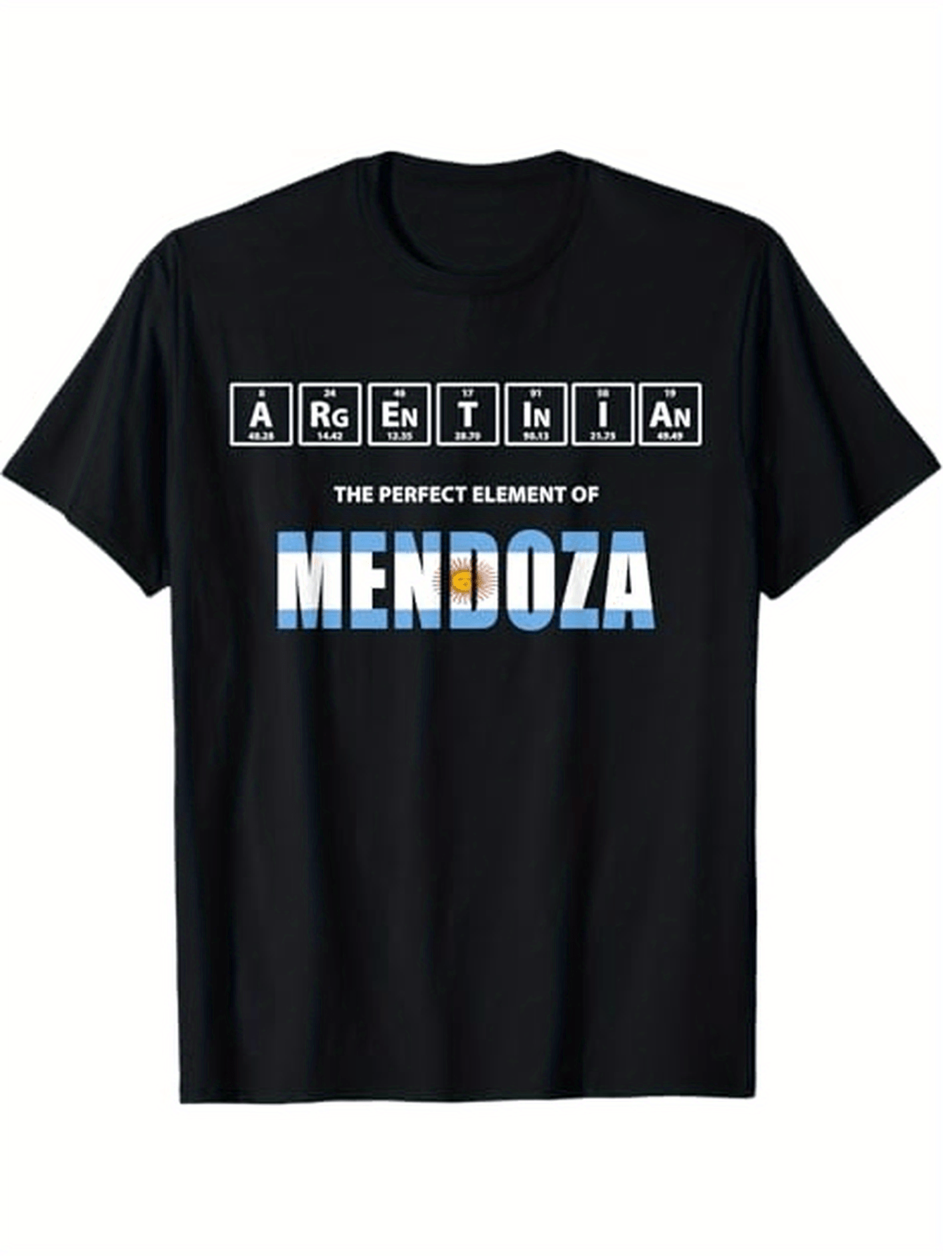 Men's Graphic T-Shirt Argentinian Perfect Element Letters With Bold Blue Typography Mendoza