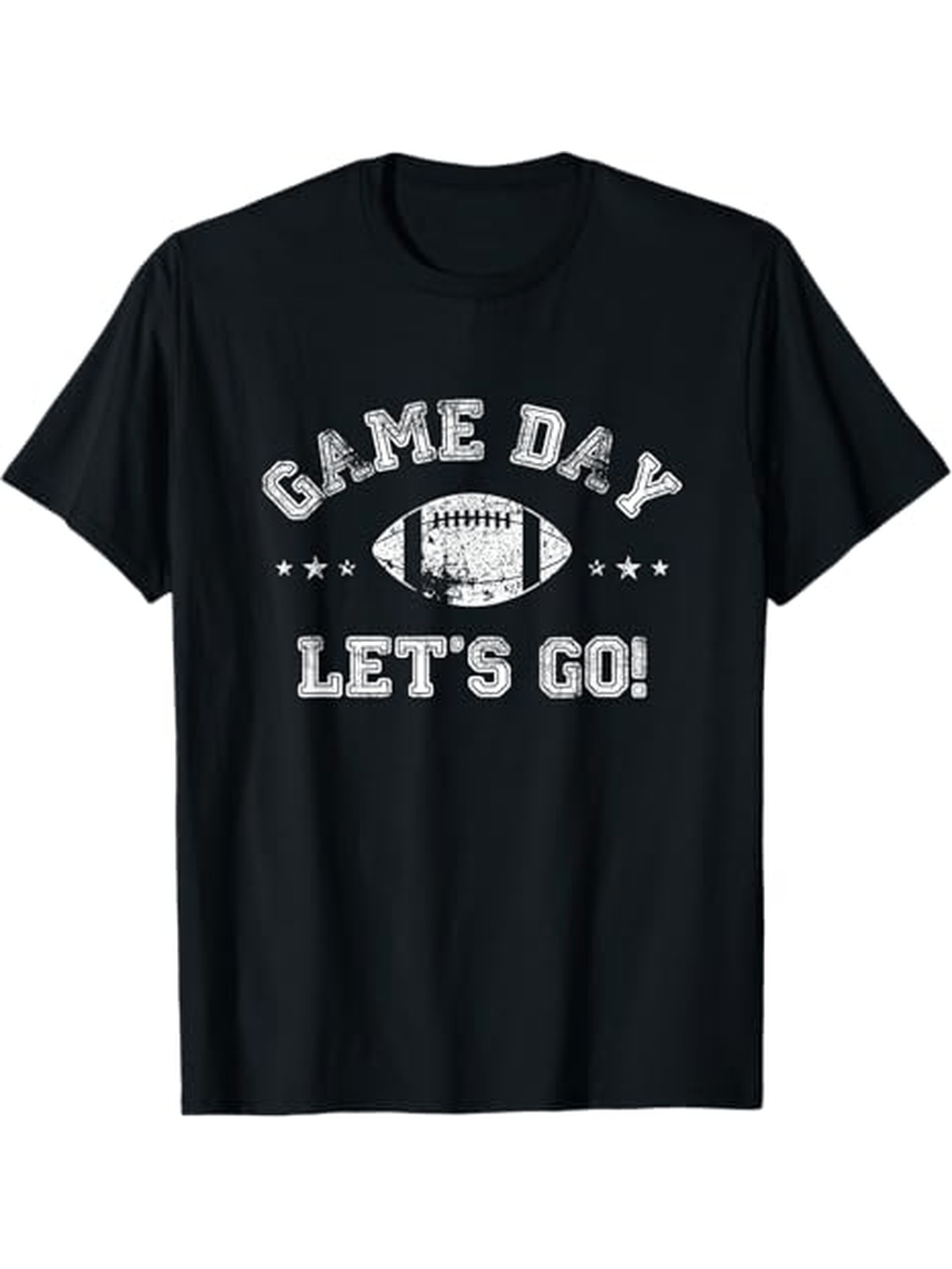 Men's Graphic T-Shirt Game Day Lettering With Stadium Graphic And Text Over Classic Football