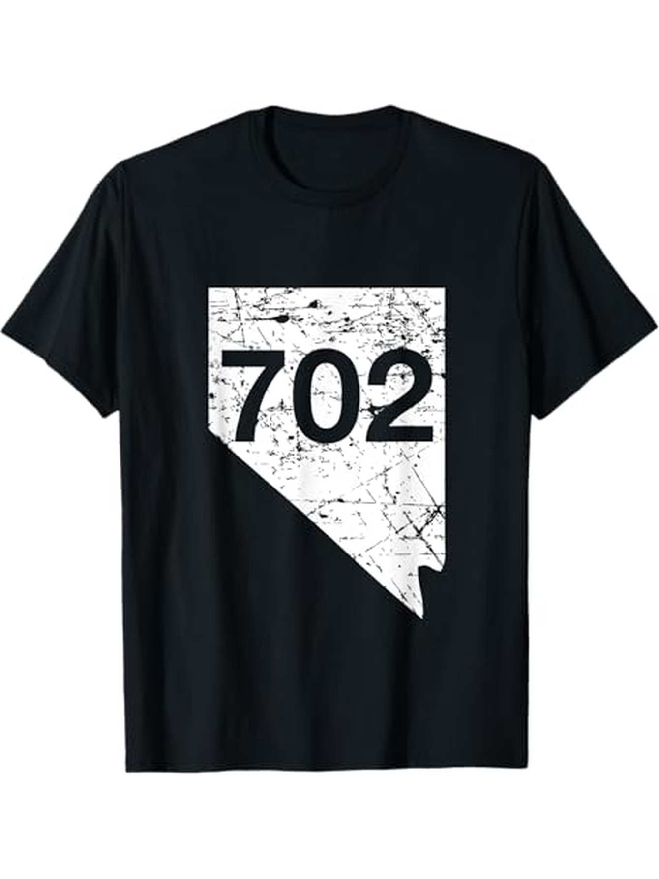 Men's Graphic T-Shirt Cracked White Modern Graphic With Nevada Map Outline Under Bold Numbers