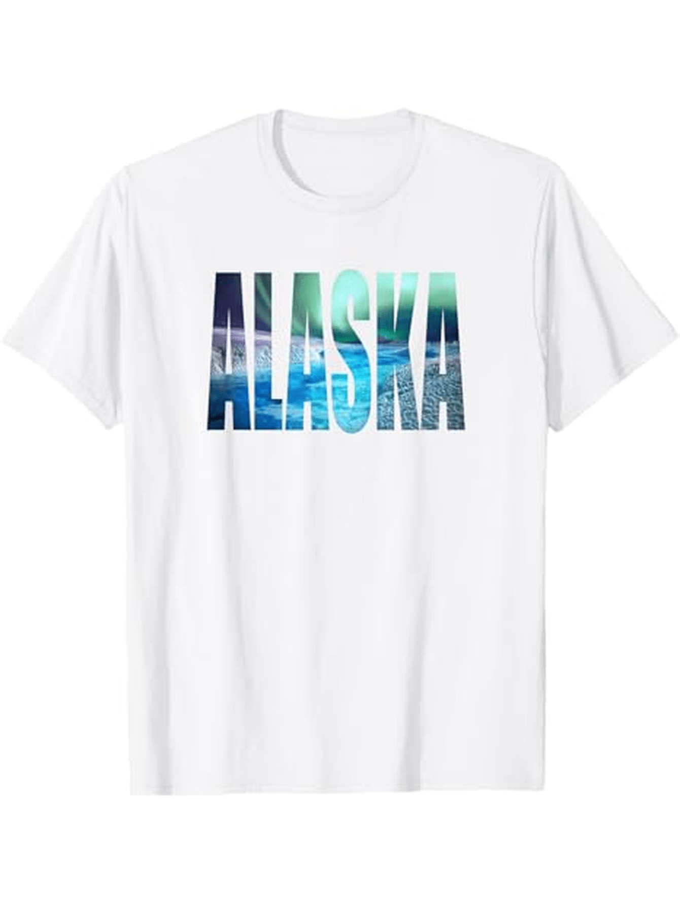 Men's Graphic T-Shirt Alaska Snow Capped Mountains Reflected In Pristine Blue Water