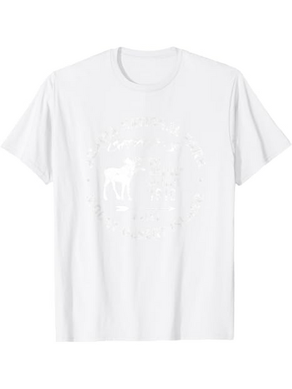 Men's Graphic T-Shirt Gentle Morning Light With Trees And Wildforest Deer