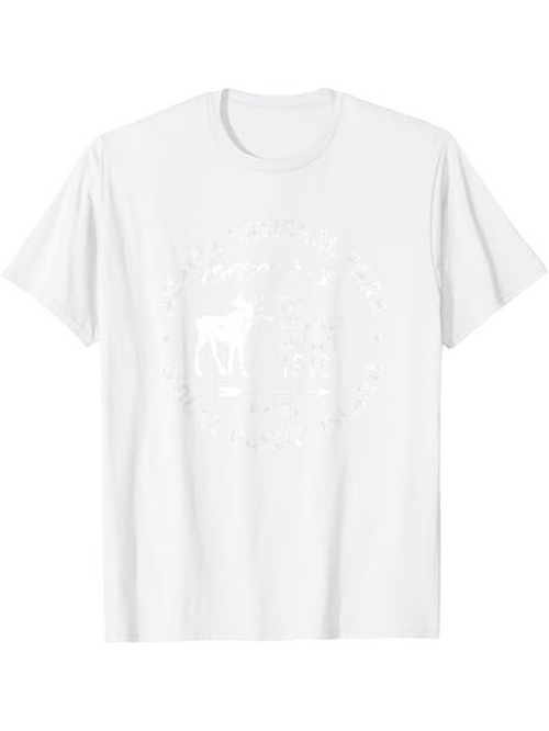 Men's Graphic T-Shirt Gentle Morning Light With Trees And Wildforest Deer