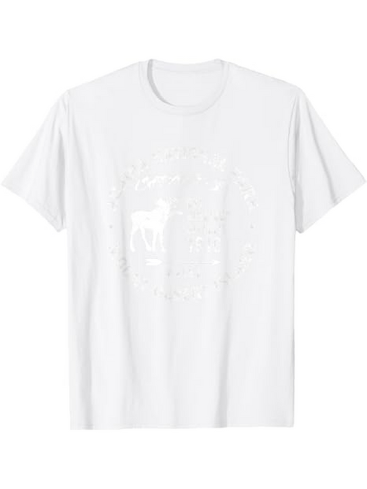 Men's Graphic T-Shirt Gentle Morning Light With Trees And Wildforest Deer