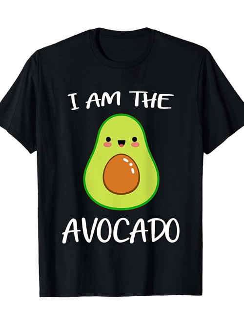 Men's Graphic T-Shirt I Am The Avocado Cheerful Kawaii Style Cute Cartoon Avocado