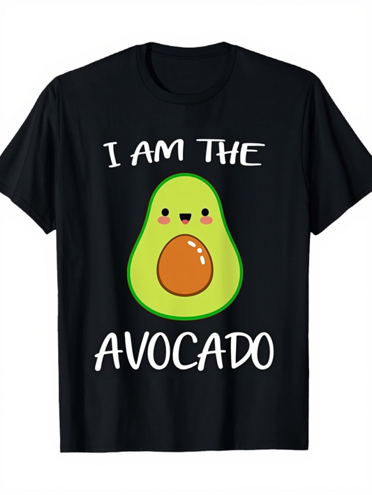 Men's Graphic T-Shirt I Am The Avocado Cheerful Kawaii Style Cute Cartoon Avocado