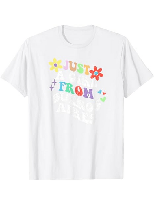 Men's Graphic T-Shirt Just From Colorful Flowers And Playful Stars T Shirt