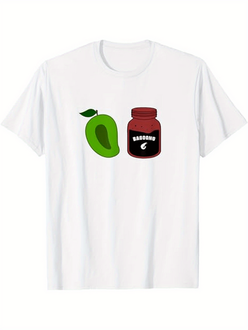 Men's Graphic T-Shirt Minimalist Illustration Of Plum And Red Jam Jar Together