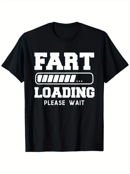 Men's Graphic T-Shirt Fart Loading Please Wait Humorous Progress Bar Graphic T Shirt