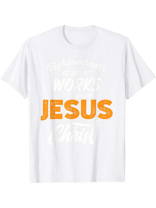 Men's Graphic T-Shirt Jesus Inspiring Words Of Faith With Bold Lettering Jesus
