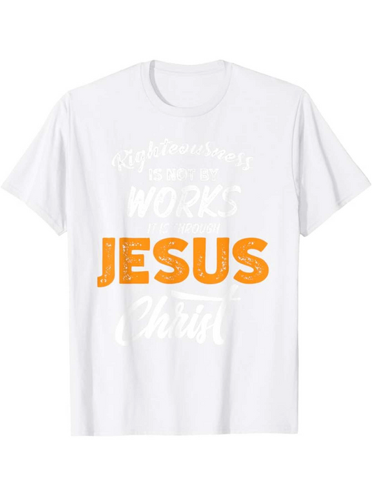 Men's Graphic T-Shirt Jesus Inspiring Words Of Faith With Bold Lettering Jesus