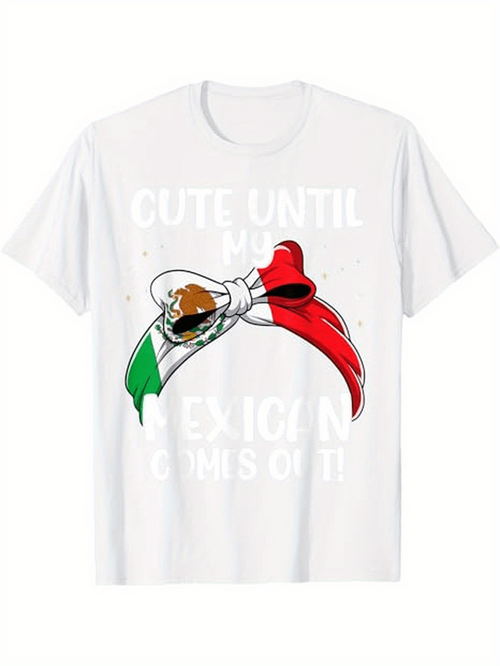 Men's Graphic T-Shirt Cute Until The Mexican Comes Out Colorful Scarf Taco