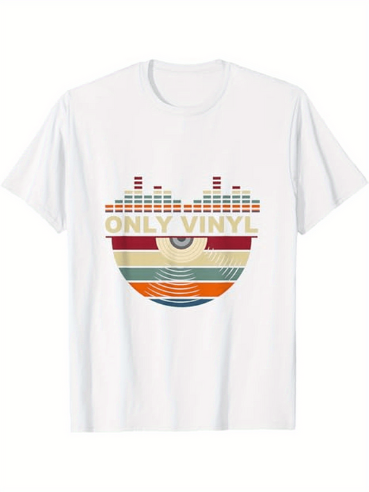 Men's Graphic T-Shirt Only Vinyl Retro Colorful Music Equalizer Pattern Vinyl Record