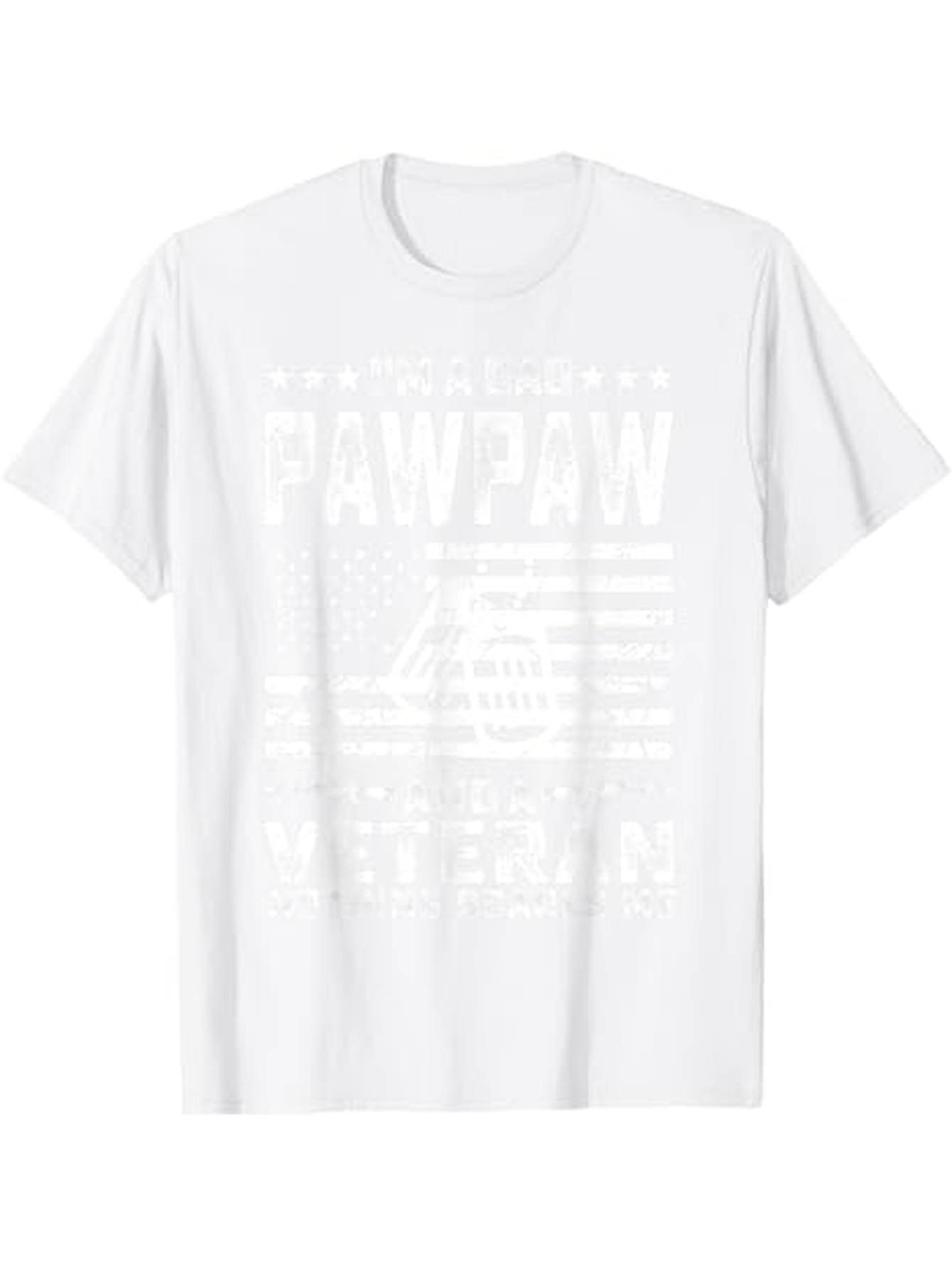 Men's Graphic T-Shirt Pawpaw Printed Letters With American Flag Inspired Graphic Design T Shirt