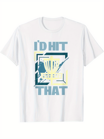 Men's Graphic T-Shirt Id Hit That Retro Style With Graphic Disc Golf Basket