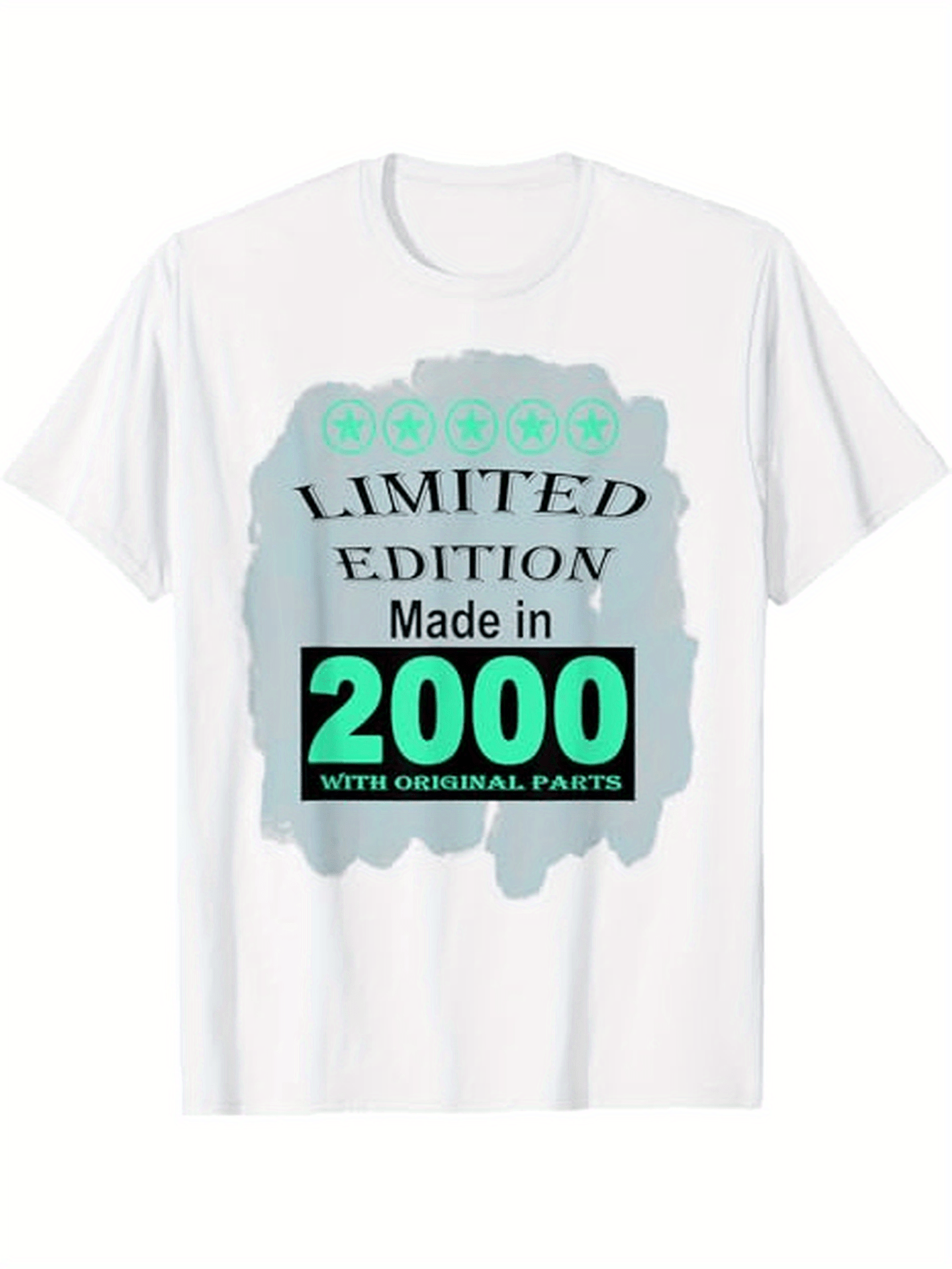 Men's Graphic T-Shirt Limited Edition Made In 2000 With Original Parts Splash Graphic Shirt