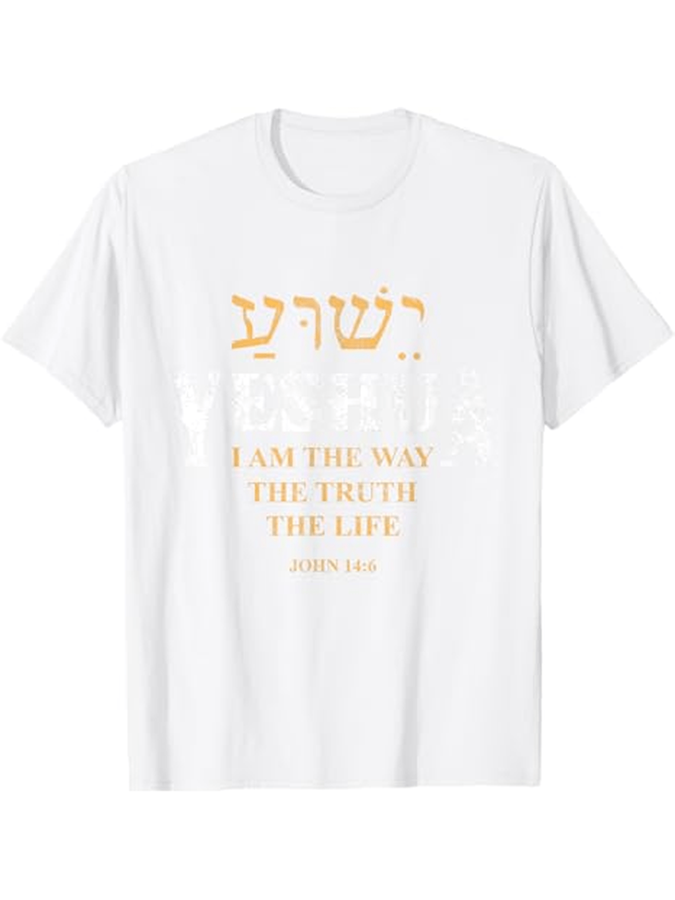Men's Graphic T-Shirt I Am The Way The Truth The Life With Bold Minimalist Lettering Scripture Quote