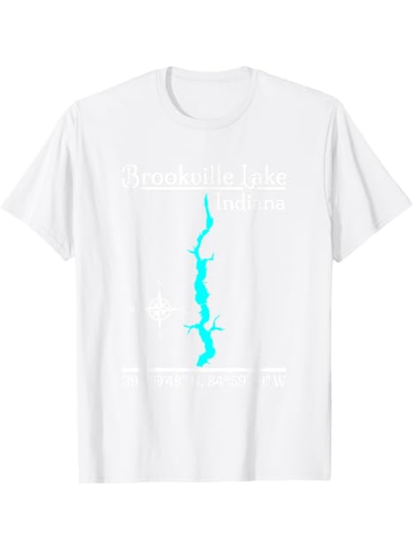 Men's Graphic T-Shirt Blue Cracks And Subtle Ice Patterns On White T Shirt