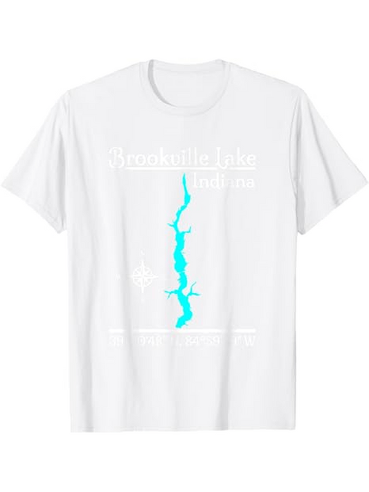 Men's Graphic T-Shirt Blue Cracks And Subtle Ice Patterns On White T Shirt