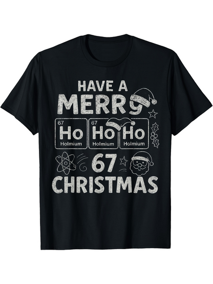 Men's Graphic T-Shirt Have A Merry Christmas Elements With Holiday Doodles And Santa Face T Shirt