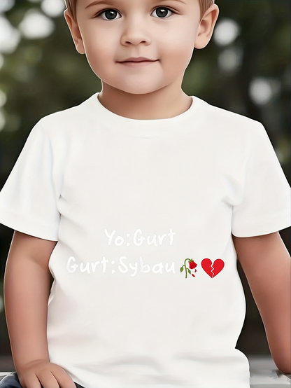 Men's Graphic T-Shirt Yo Gurt Funny Broken Heart With Rose Symbol T Shirt