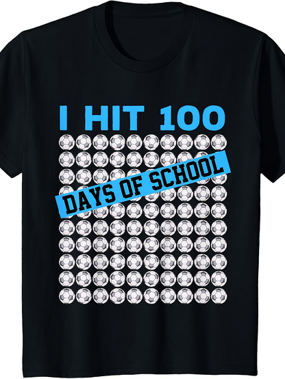 Men's Graphic T-Shirt I Hit 100 Days Of School Silver Coin Pattern Black T Shirt