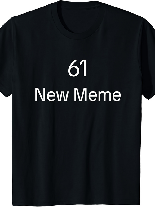 Men's Graphic T-Shirt 61 New Meme Minimal White Lettering On Plain Black Shirt
