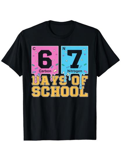 Men's Graphic T-Shirt Colorful Periodic Elements With Playful Sprinkles Highlighting School Theme T Shirt