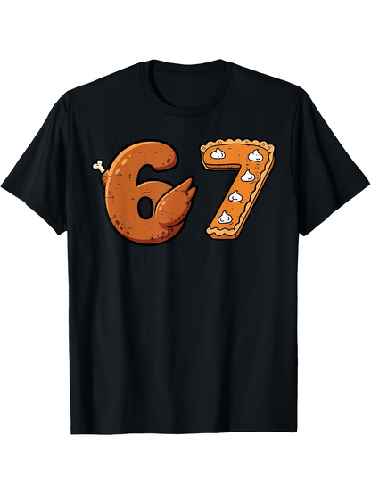 Men's Graphic T-Shirt Funny Crispy Chicken And Biscuit Numbers 67