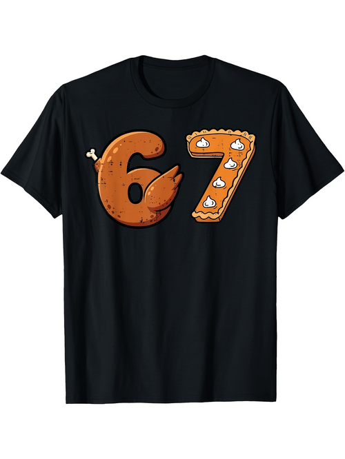 Men's Graphic T-Shirt Funny Crispy Chicken And Biscuit Numbers 67