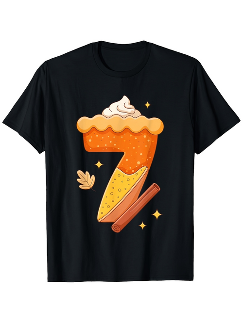 Men's Graphic T-Shirt Whipped Cream On Golden Pie Slice With Cinnamon Stick Pie
