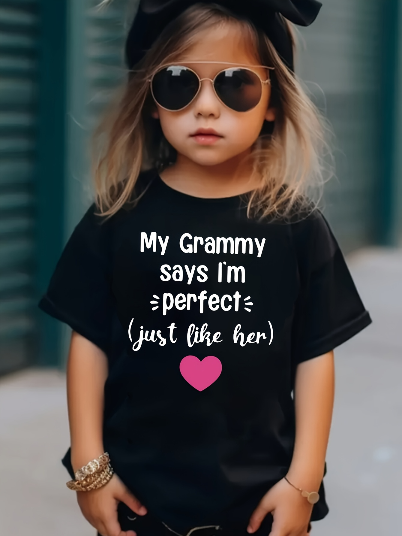 Men's Graphic T-Shirt My Grammy Says Im Perfect Just Like Her Pink Heart