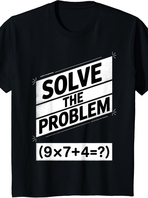 Men's Graphic T-Shirt Solve The Problem With Mathematical Expression On Blackboard