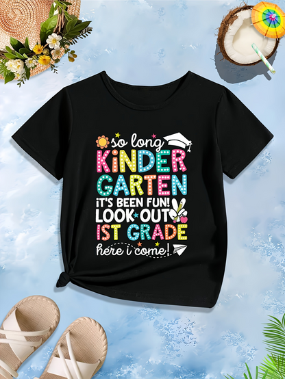 Men's Graphic T-Shirt So Long Kindergarten Look Out First Grade Graduation Celebration T Shirt