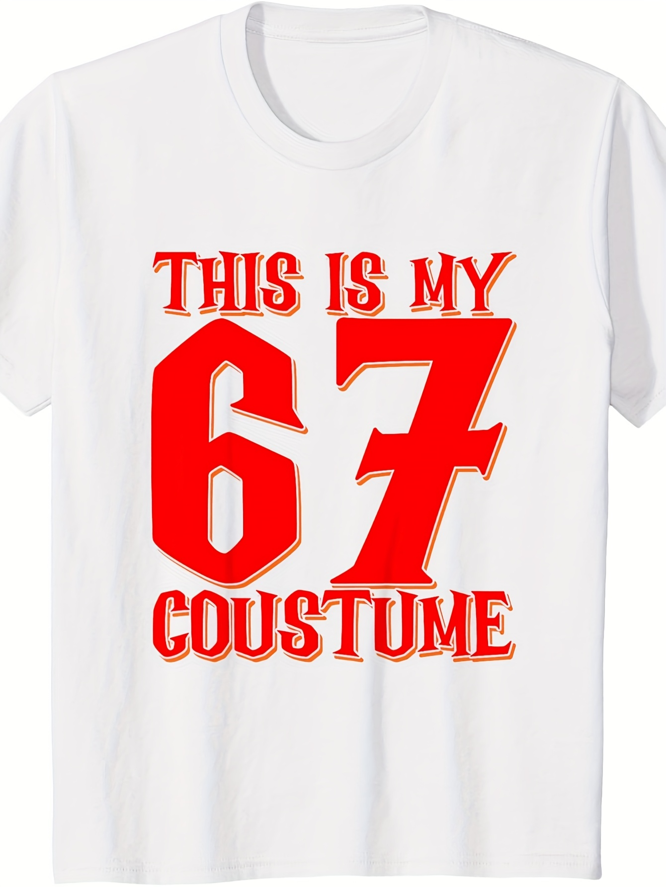 Men's Graphic T-Shirt This Is My Sixty Seven Number Graphic Costume