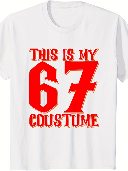 Men's Graphic T-Shirt This Is My Sixty Seven Number Graphic Costume