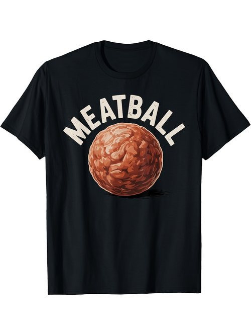 Men's Graphic T-Shirt Meatball With Light Shadow Realistic Texture Food Ball