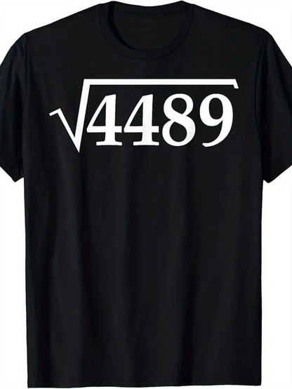 Men's Graphic T-Shirt Mathematics Humor With Large White Numbers Displayed Boldly Shirt