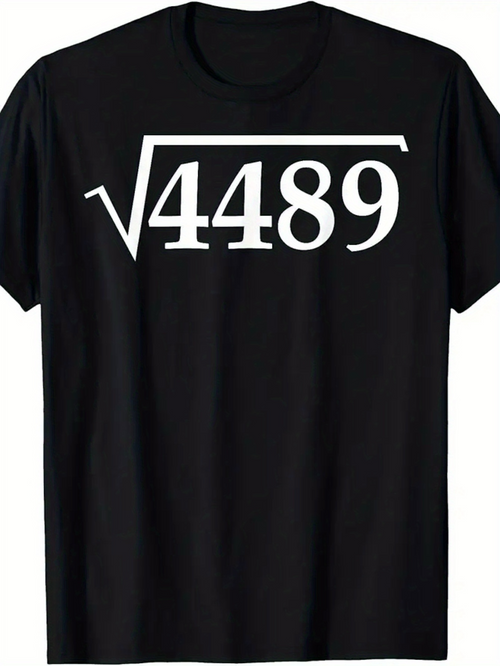 Men's Graphic T-Shirt Mathematics Humor With Large White Numbers Displayed Boldly Shirt