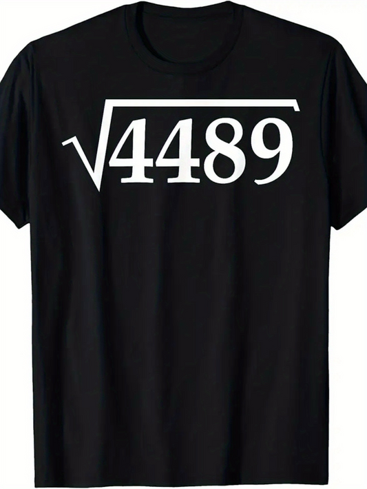 Men's Graphic T-Shirt Mathematics Humor With Large White Numbers Displayed Boldly Shirt