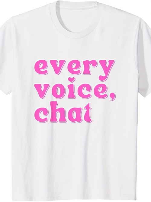 Men's Graphic T-Shirt Every Voice Chat Dreamy Pastel Letters On Cozy Cotton T Shirt