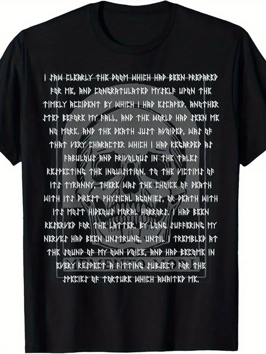 Men's Graphic T-Shirt I Now Clearly See The Path With White Handwritten Typography Over Black