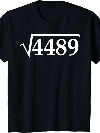 Men's Graphic T-Shirt Square Root Of Four Four Eight Nine Math Numbers Equation