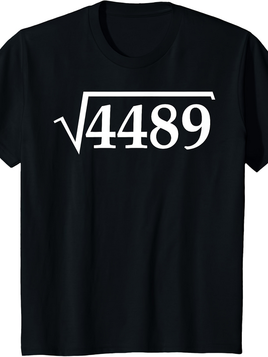 Men's Graphic T-Shirt Square Root Of Four Four Eight Nine Math Numbers Equation