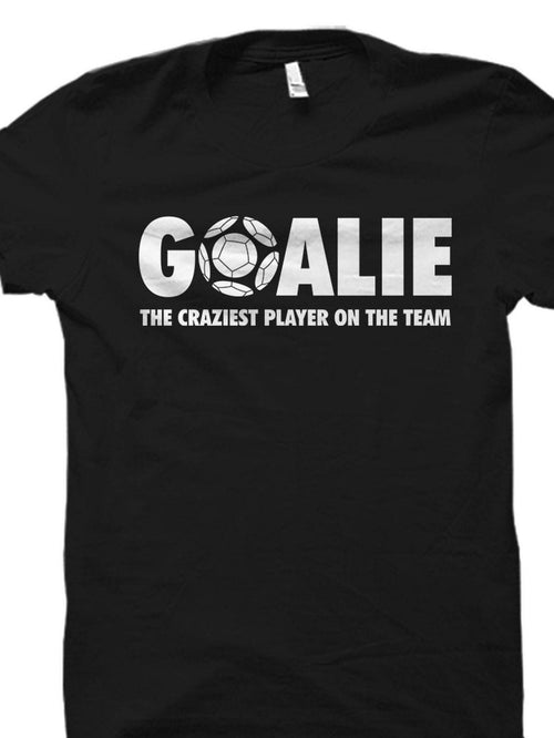 Men's Graphic T-Shirt Goalie With Soccer Ball Graphic On Team Player Shirt